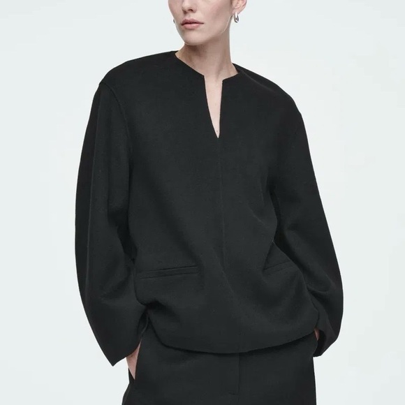 COS Tops - COS (NWT) Double-Faced Wool Blouse